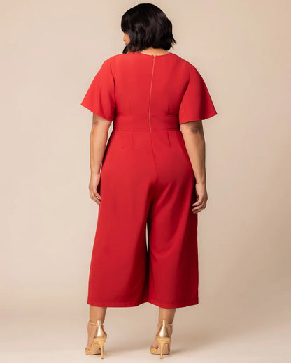 Evelyn Cropped Wide Leg Jumpsuit