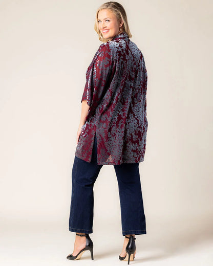 Tops Dahlia Velvet Duster