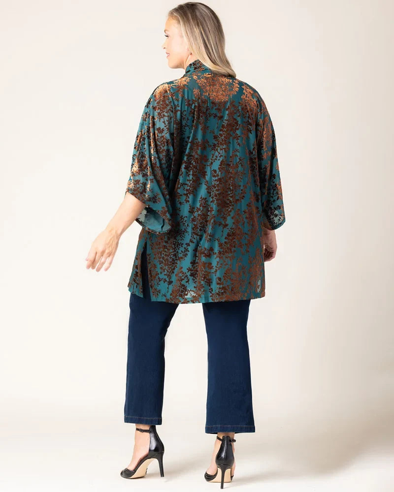 Tops Dahlia Velvet Duster