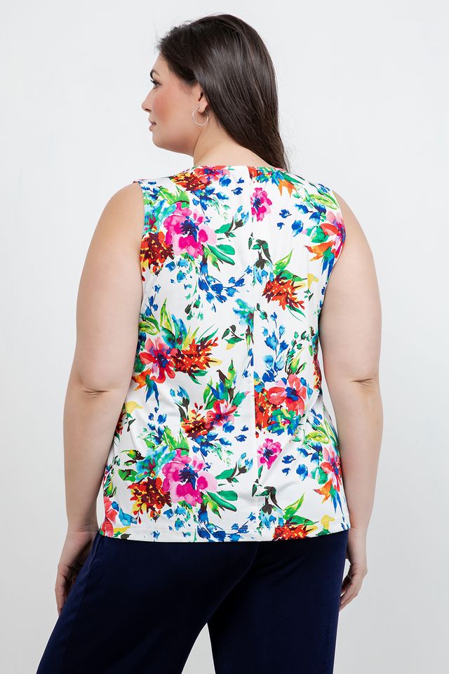 Tops Vikki Vi Jersey Spring Floral Tank