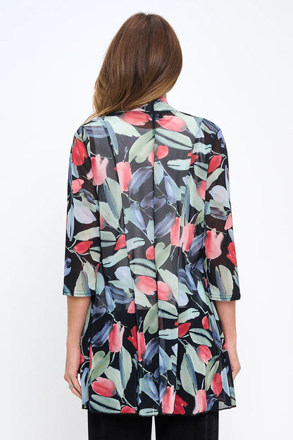 Jackets Mesh Black Floral Jacket
