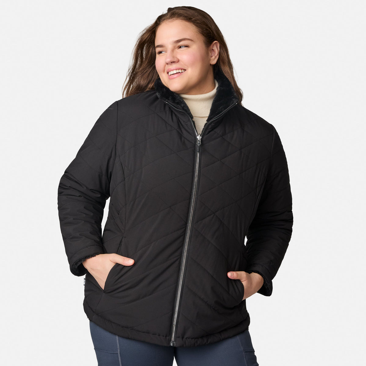 outerwear Women's Plus Size Cirrus Quilted Reversible Jacket