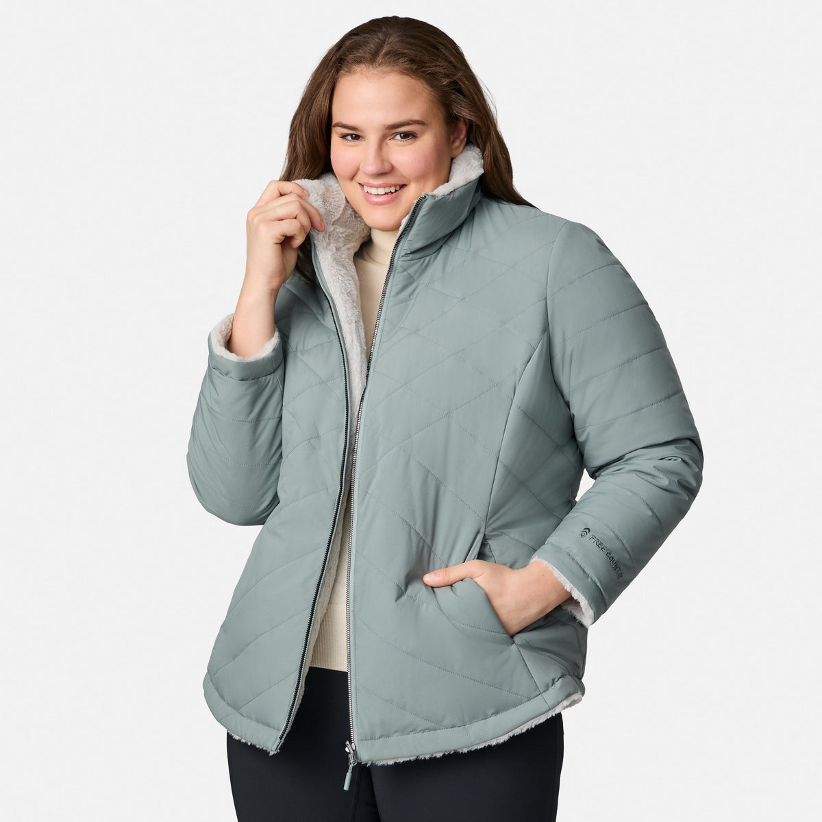 outerwear Women's Plus Size Cirrus Quilted Reversible Jacket
