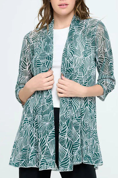 Jackets Mesh Dark Green Leaf Jacket