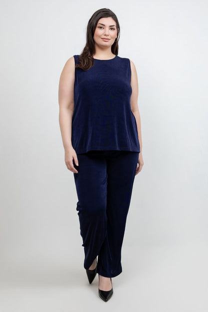Tops Vikki Vi Classic Navy Tank