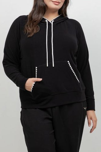 Tops Karen Kane Edgestitch Hoodie