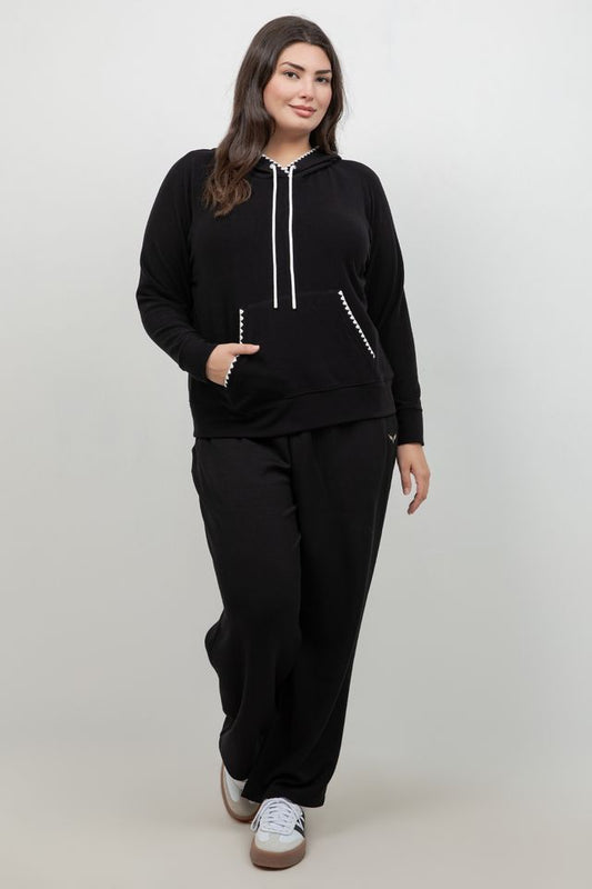 Tops Karen Kane Edgestitch Hoodie
