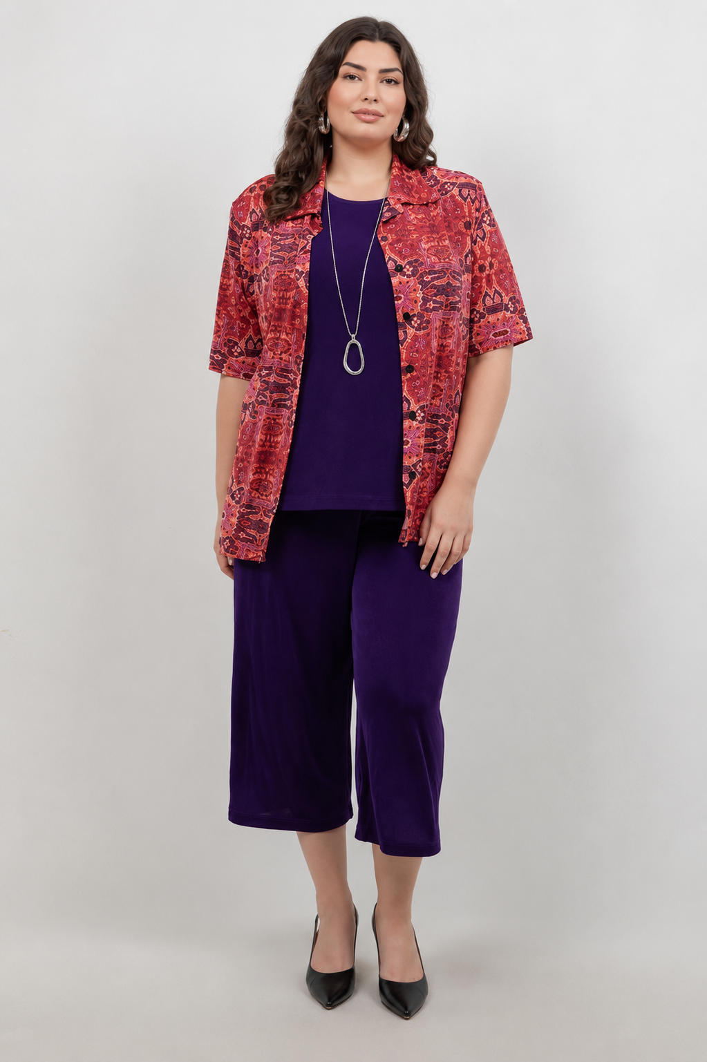 Vikki Vi Jersey Byzantine Spice Camp Shirt