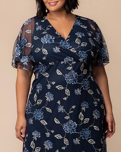 Dresses Sonnet Embroidered Midi Cocktail Dress