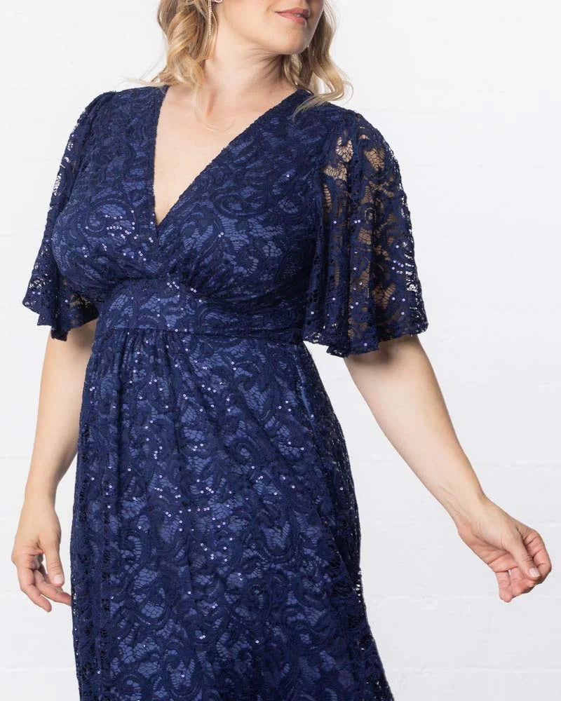 Dresses Starry Sequined Lace Cocktail Dress