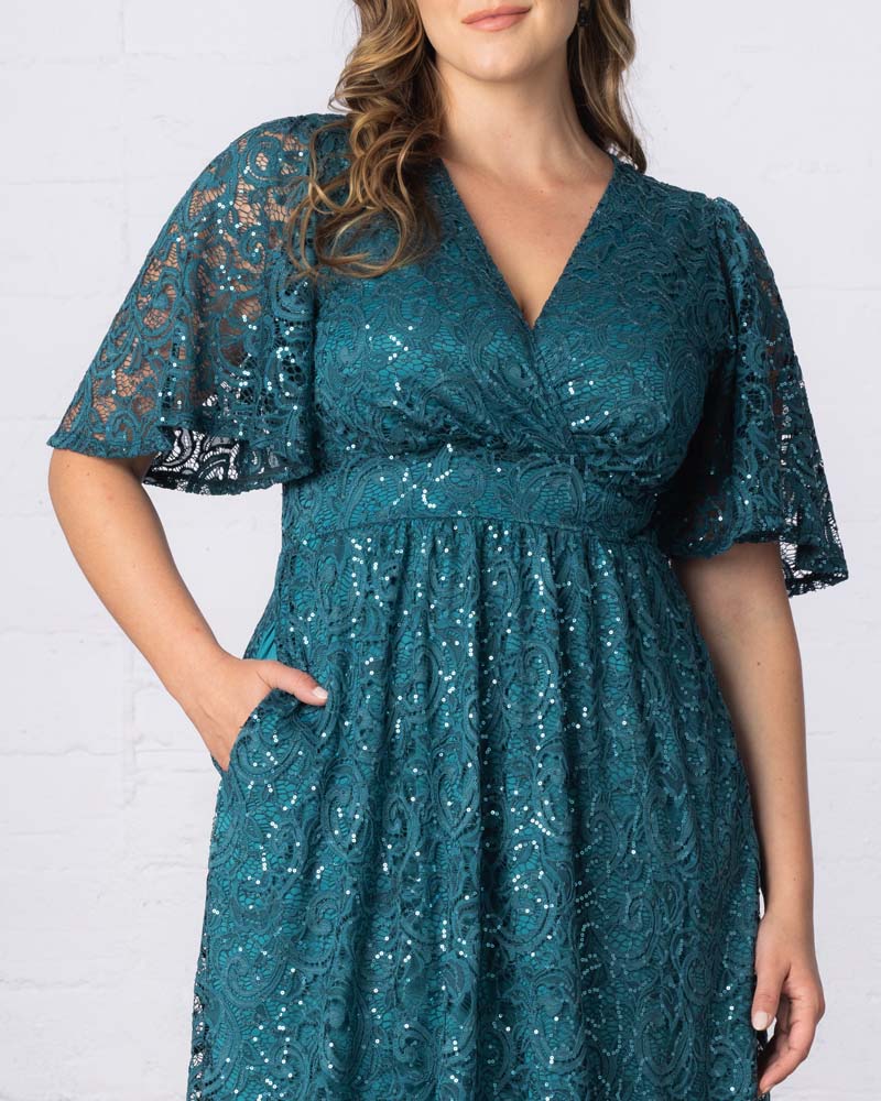 Dresses Starry Sequined Lace Cocktail Dress