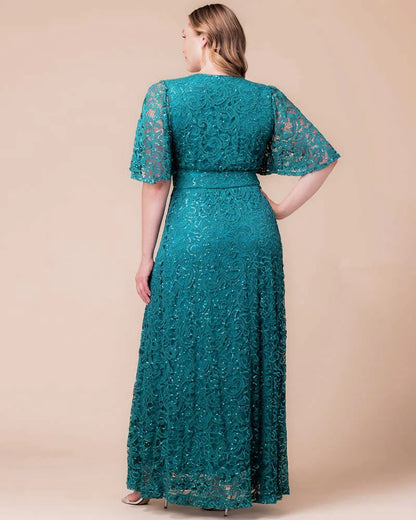 Dresses Luminous Sequin Lace Long Gown