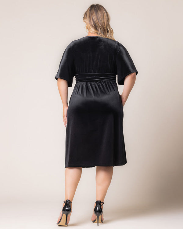 Angelic Velvet Midi Cocktail Dress