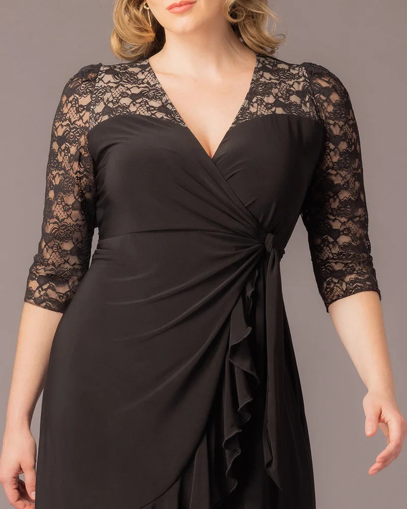 Lavish Lace Wrap Dress