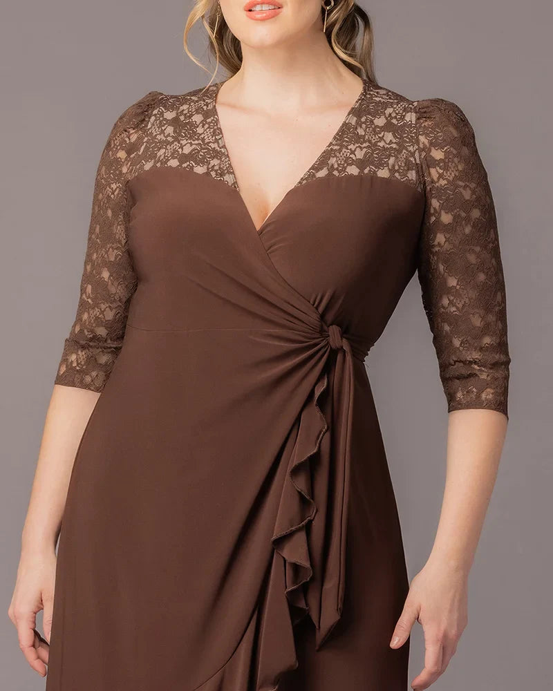 Lavish Lace Wrap Dress