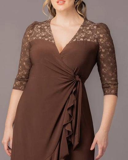 Lavish Lace Wrap Dress