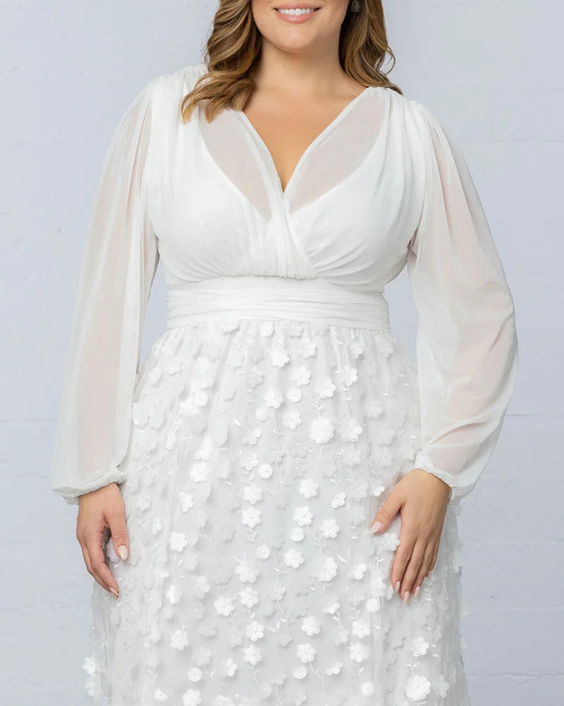 Enchanted Garden Long Sleeve Wedding Gown