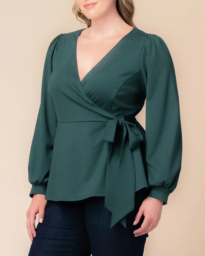 Tops Natasha Long Sleeve Wrap Top