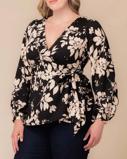 Tops Natasha Long Sleeve Wrap Top