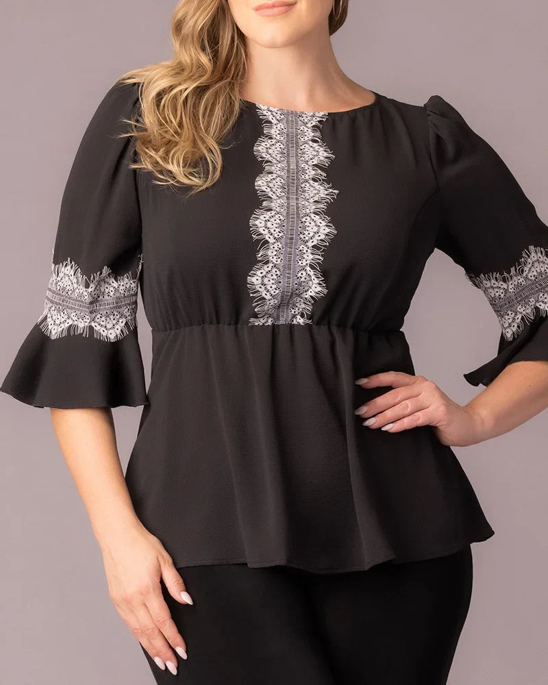 Tops Chateau Lace Trim Top
