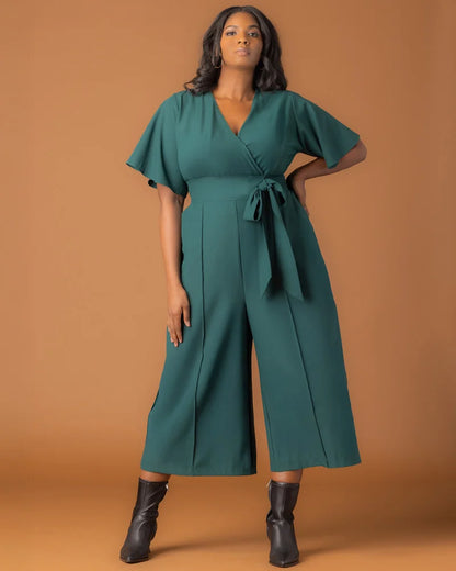 Evelyn Cropped Wide Leg Jumpsuit