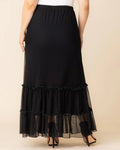 Isla Tiered Mesh Maxi Skirt