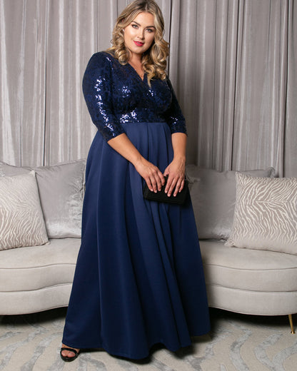 Dresses Paris Pleated Sequin Gown
