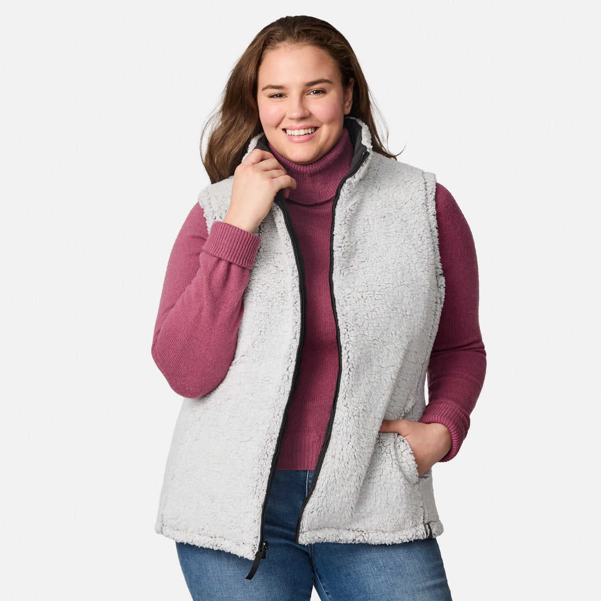 Free Country>Women>Vest>Casual>Plus Expedition II Stratus Lite Reversible Vest
