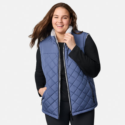 Free Country>Women>Vest>Casual>Plus Expedition II Stratus Lite Reversible Vest