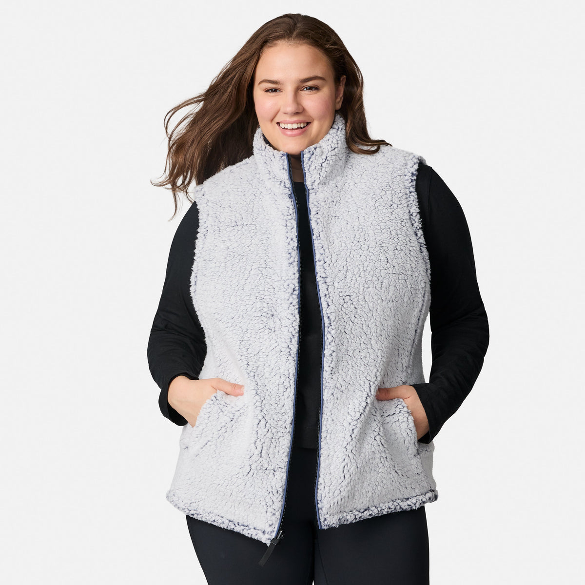 Free Country>Women>Vest>Casual>Plus Expedition II Stratus Lite Reversible Vest
