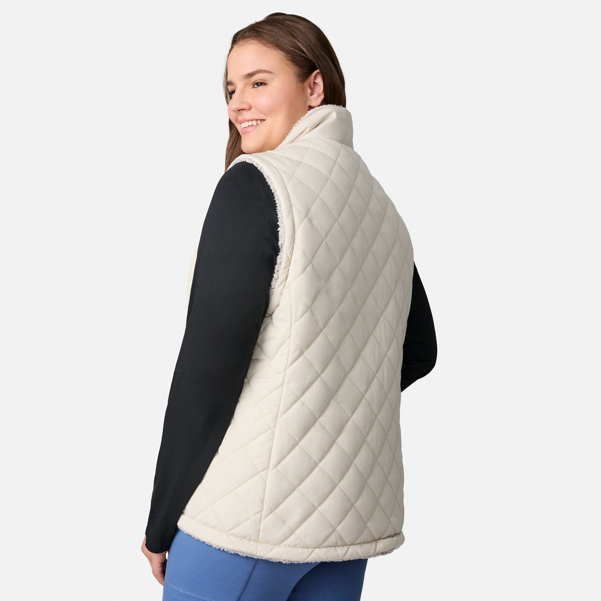 Free Country>Women>Vest>Casual>Plus Expedition II Stratus Lite Reversible Vest