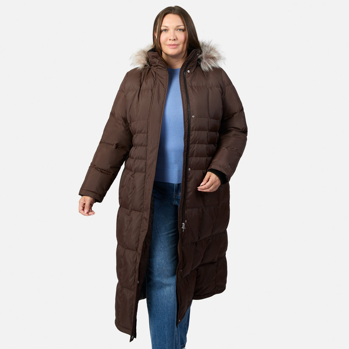 Free Country>Women>Jacket>Down & Insulated>Plus Women's Plus Size Full Length Splendor Down Jacket