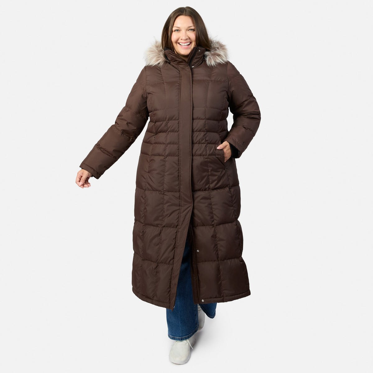 Free Country>Women>Jacket>Down & Insulated>Plus Women's Plus Size Full Length Splendor Down Jacket