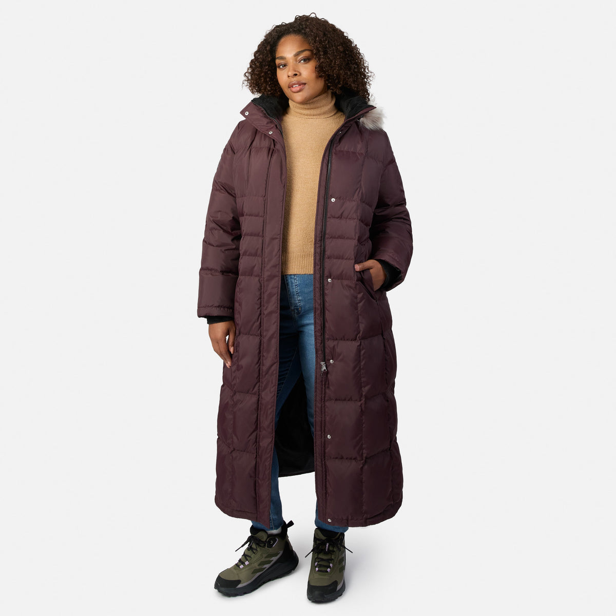 Free Country>Women>Jacket>Down & Insulated>Plus Women's Plus Size Full Length Splendor Down Jacket