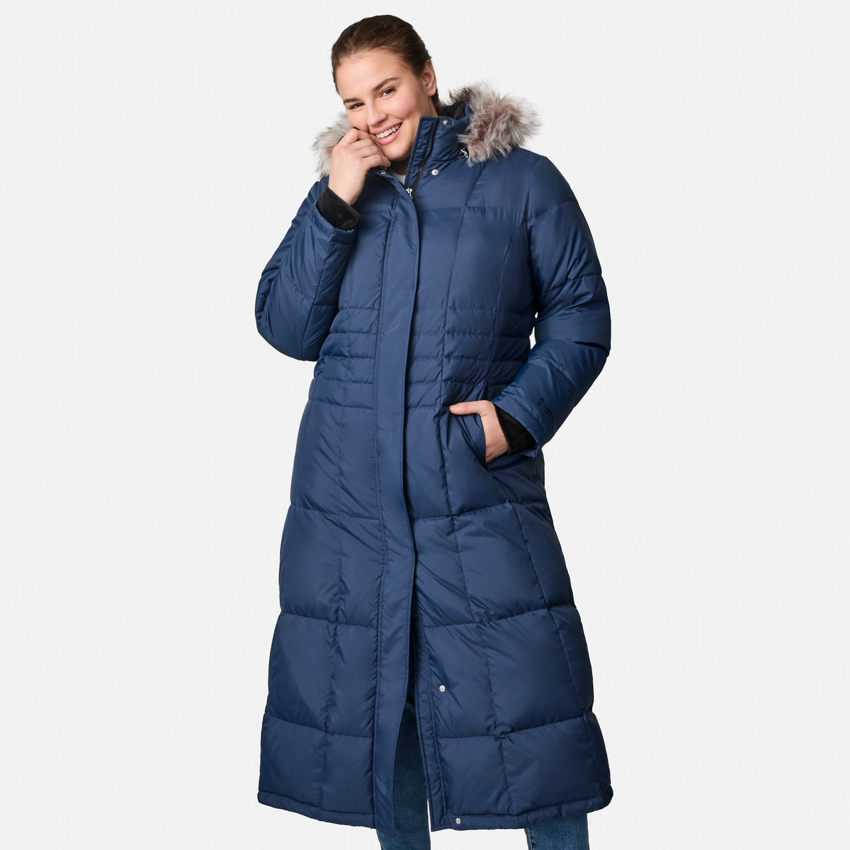 Free Country>Women>Jacket>Down & Insulated>Plus Women's Plus Size Full Length Splendor Down Jacket