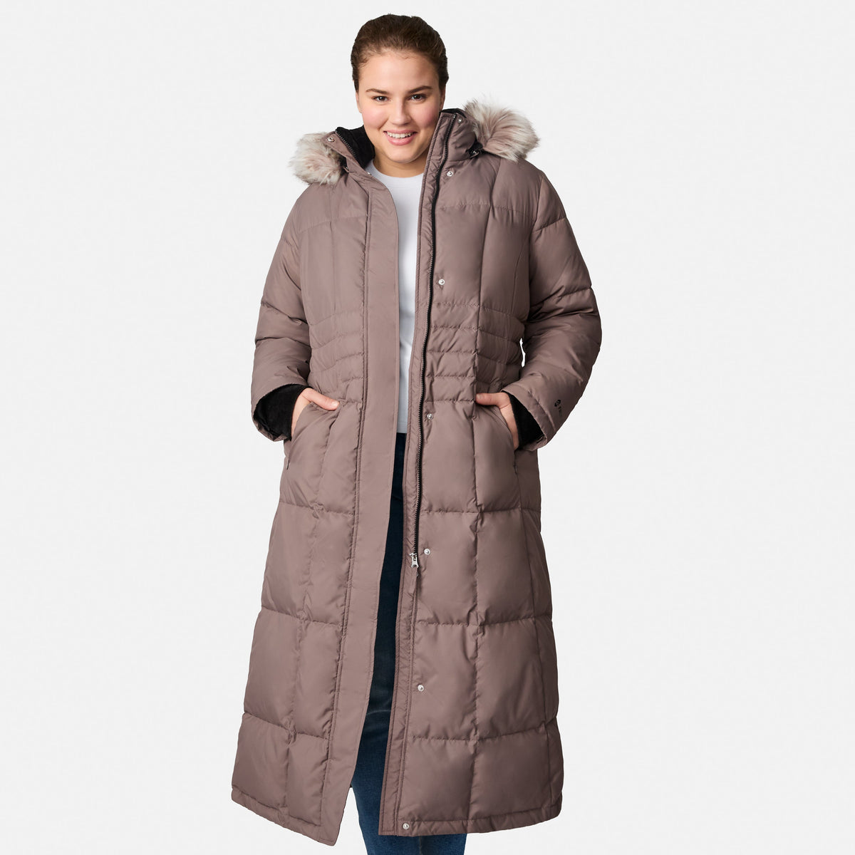 Free Country>Women>Jacket>Down & Insulated>Plus Women's Plus Size Full Length Splendor Down Jacket