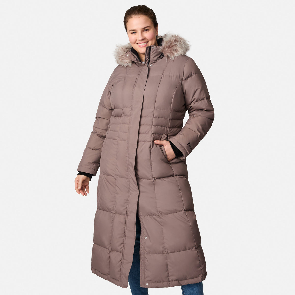 Free Country>Women>Jacket>Down & Insulated>Plus Women's Plus Size Full Length Splendor Down Jacket