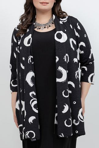 Jackets Black and White Circle Jacket