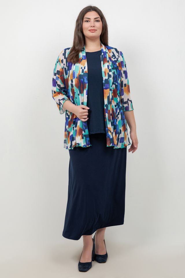 Mesh Navy Mosaic Tide Jacket