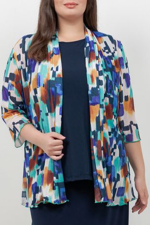 Mesh Navy Mosaic Tide Jacket