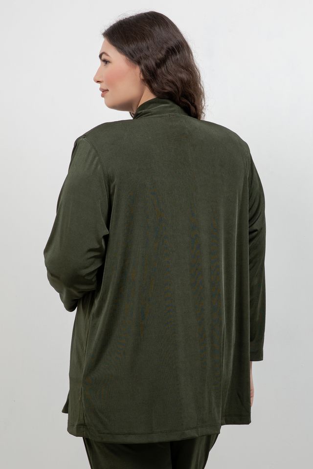 Jackets Vikki Vi Silky Classic Olive Kimono Jacket