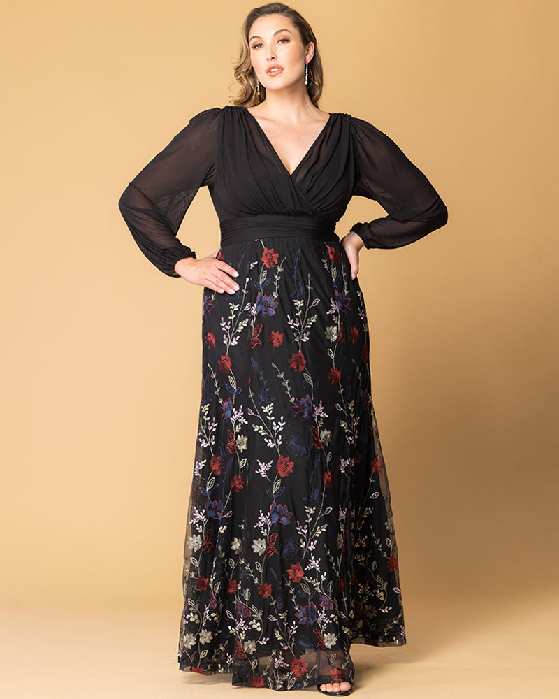 Dresses Isabella Embroidered Mesh Gown