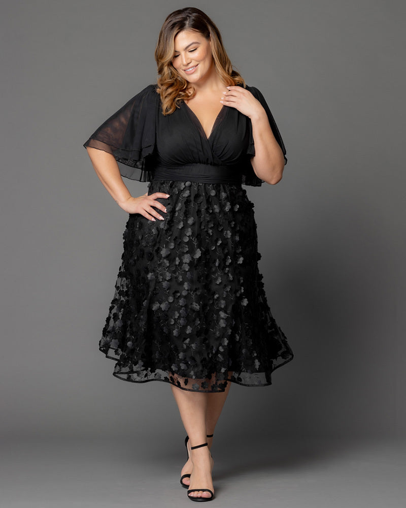 Dresses Pretty Petals Mesh Cocktail Dress