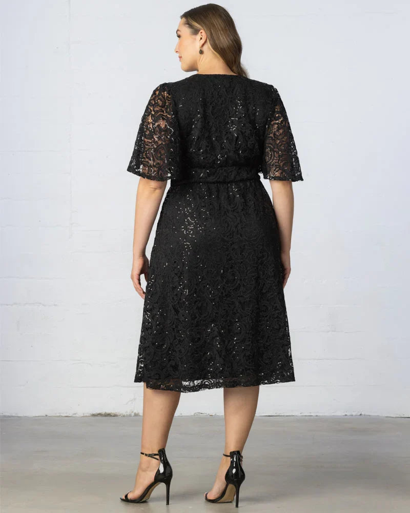 Dresses Starry Sequined Lace Cocktail Dress