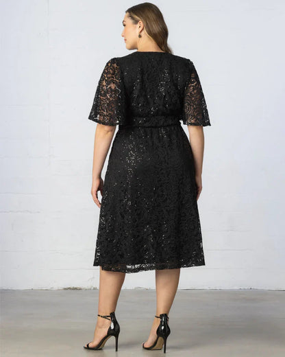 Dresses Starry Sequined Lace Cocktail Dress
