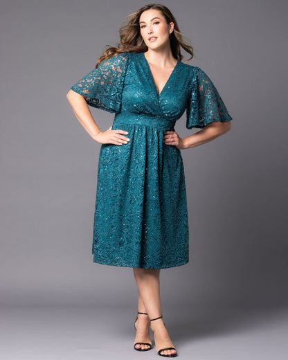 Dresses Starry Sequined Lace Cocktail Dress
