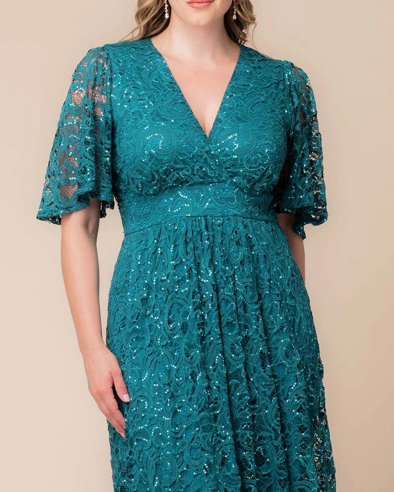 Dresses Luminous Sequin Lace Long Gown