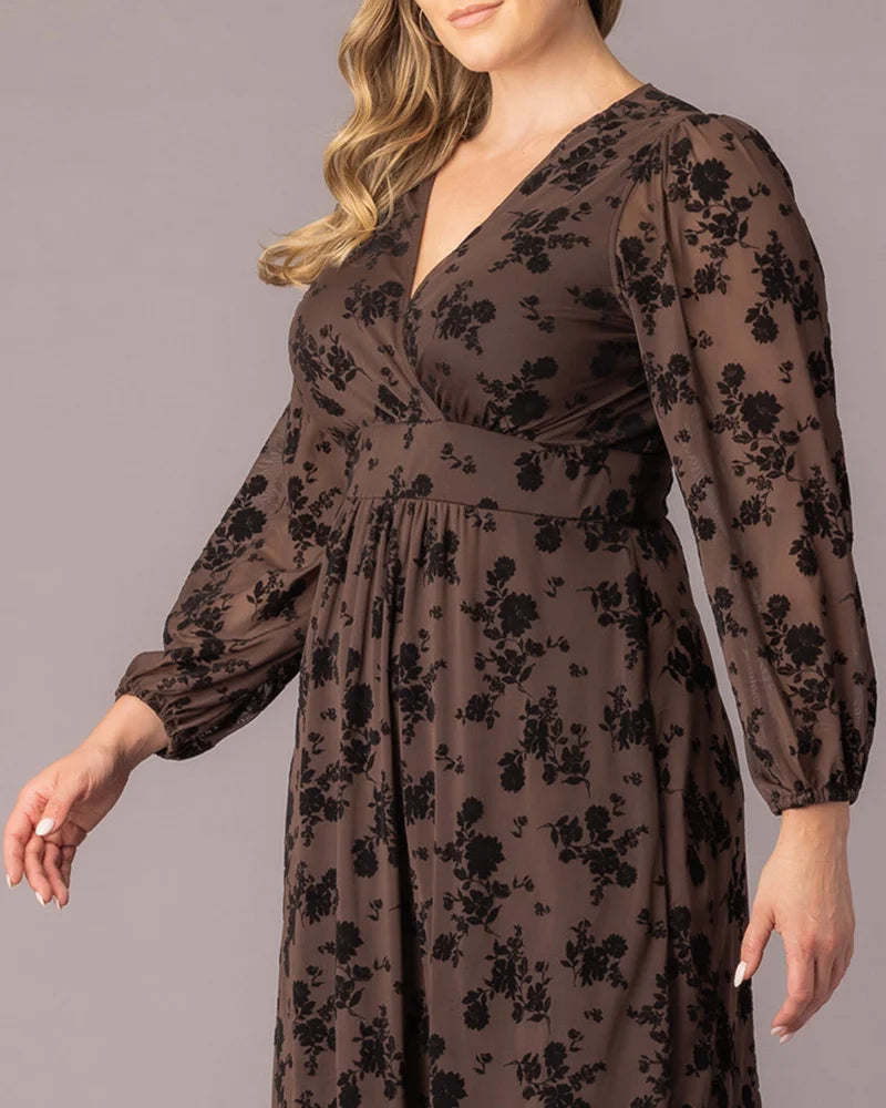 Melanie Mesh Midi Cocktail Dress