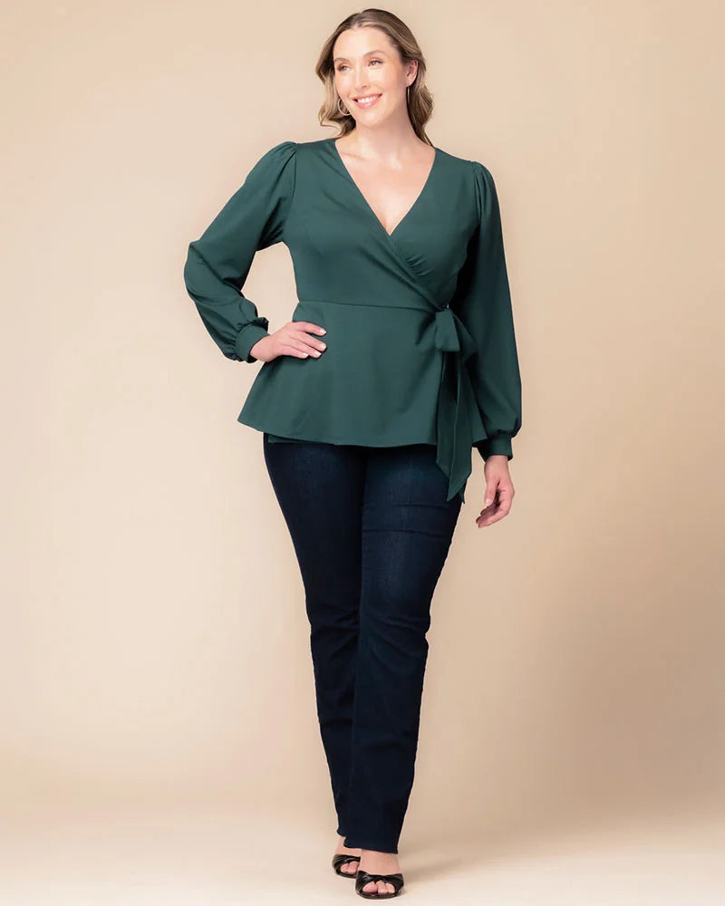 Tops Natasha Long Sleeve Wrap Top