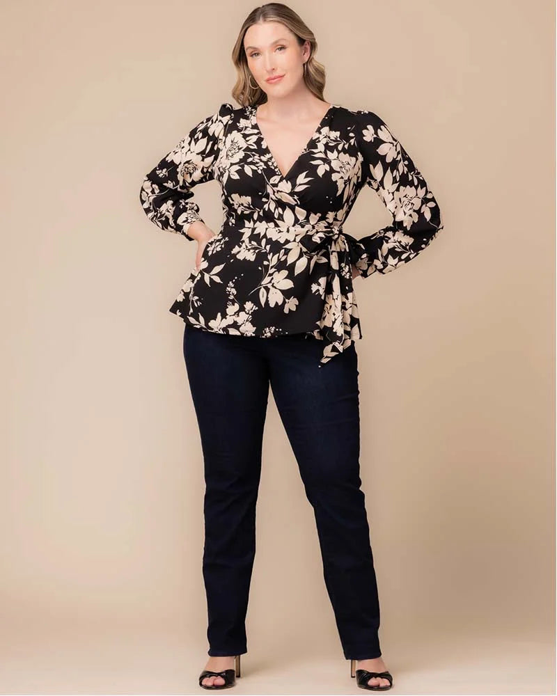 Tops Natasha Long Sleeve Wrap Top